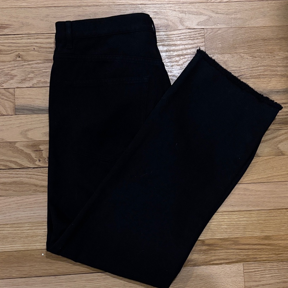 Massimo Dutti Men's Black Straight Leg Raw Hem Jeans, NWT - Picture 8 of 8
